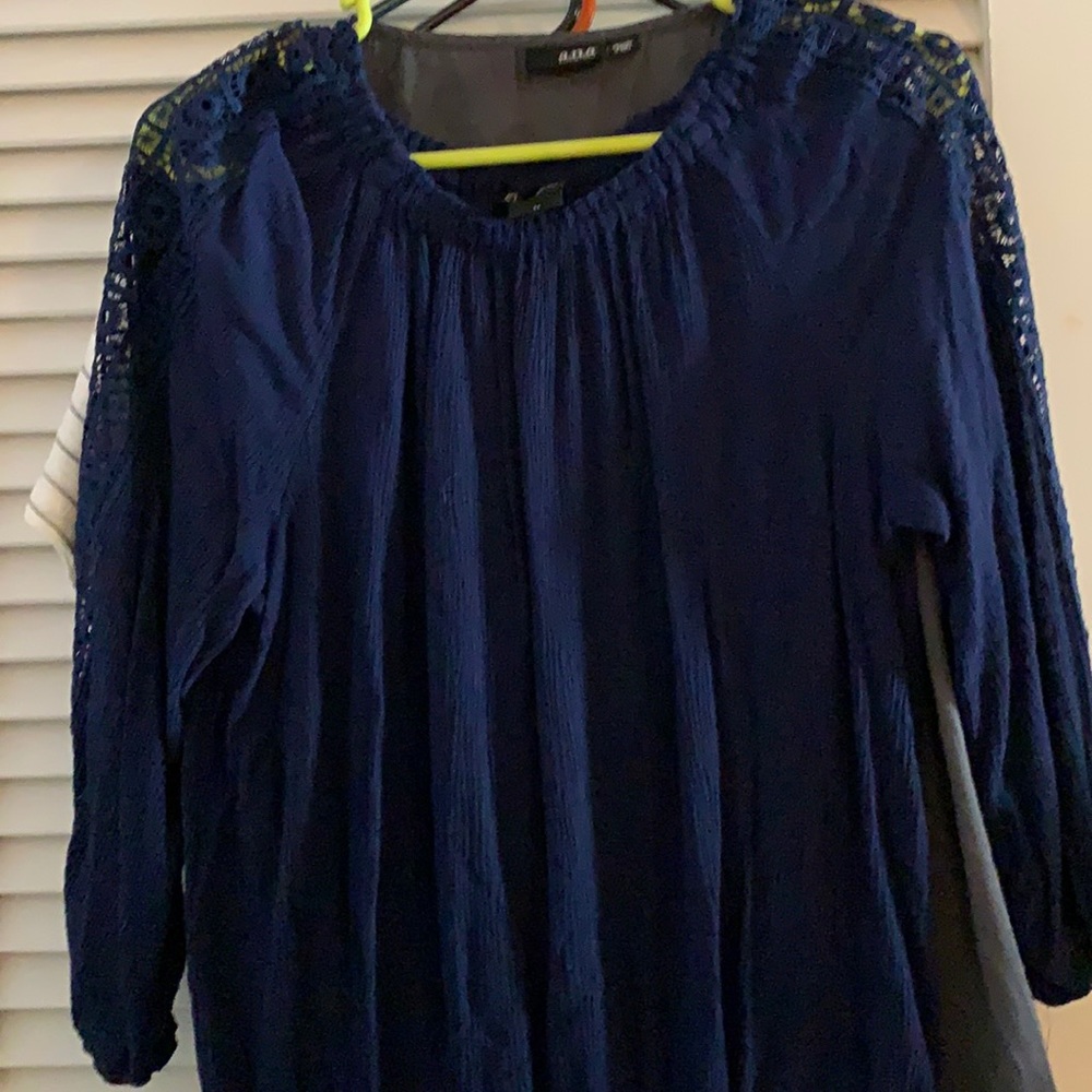 Pretty navy blouse